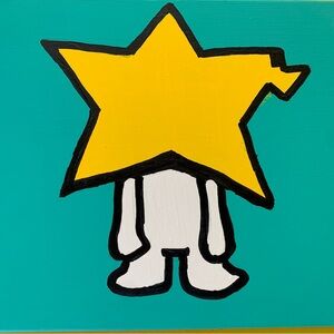 Cartoon Star hand painted painting
